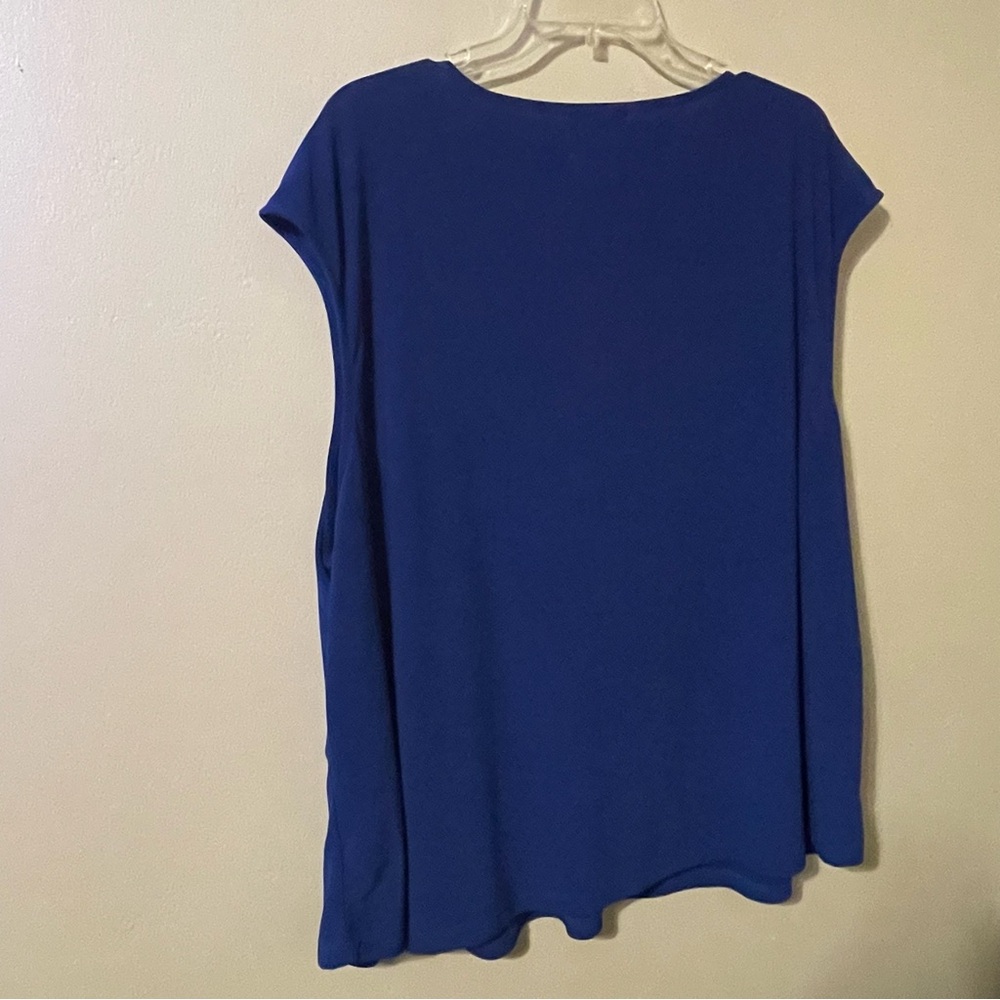 89th + Madison Royal Blue Zip Up Sleeveless Blouse Sz. 3X - Picture 7 of 11